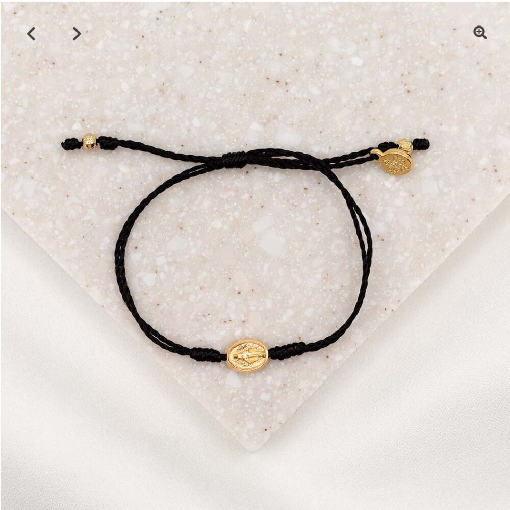 My Saint My Hero Miraculous Mary Bracelet - Black and Gold - NWT